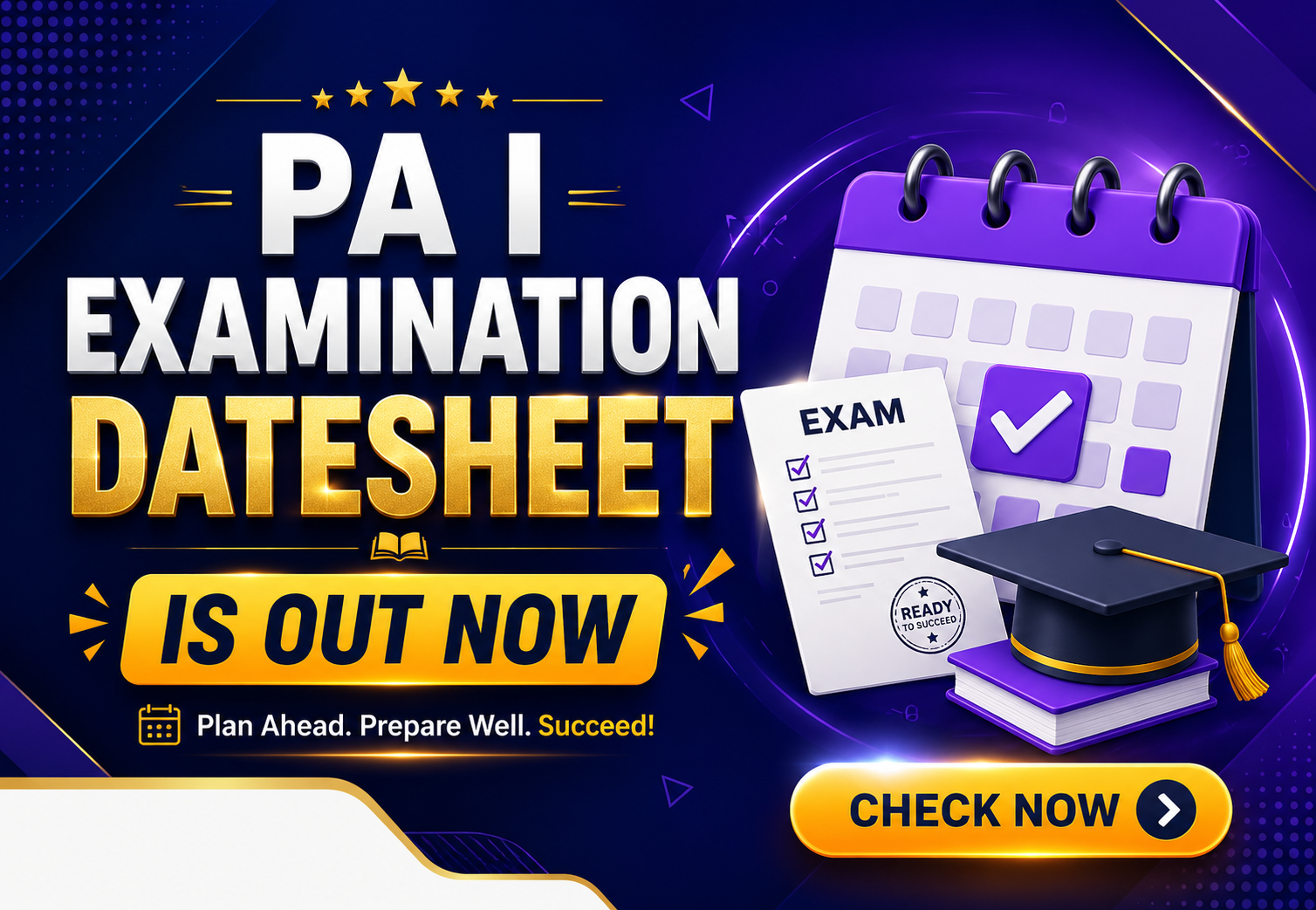 PA-I Examination Date Sheet - 2026